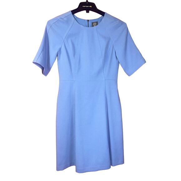 Vince Camuto short sleeve dress with pocket, full zip back in a size 6 - Picture 1 of 6